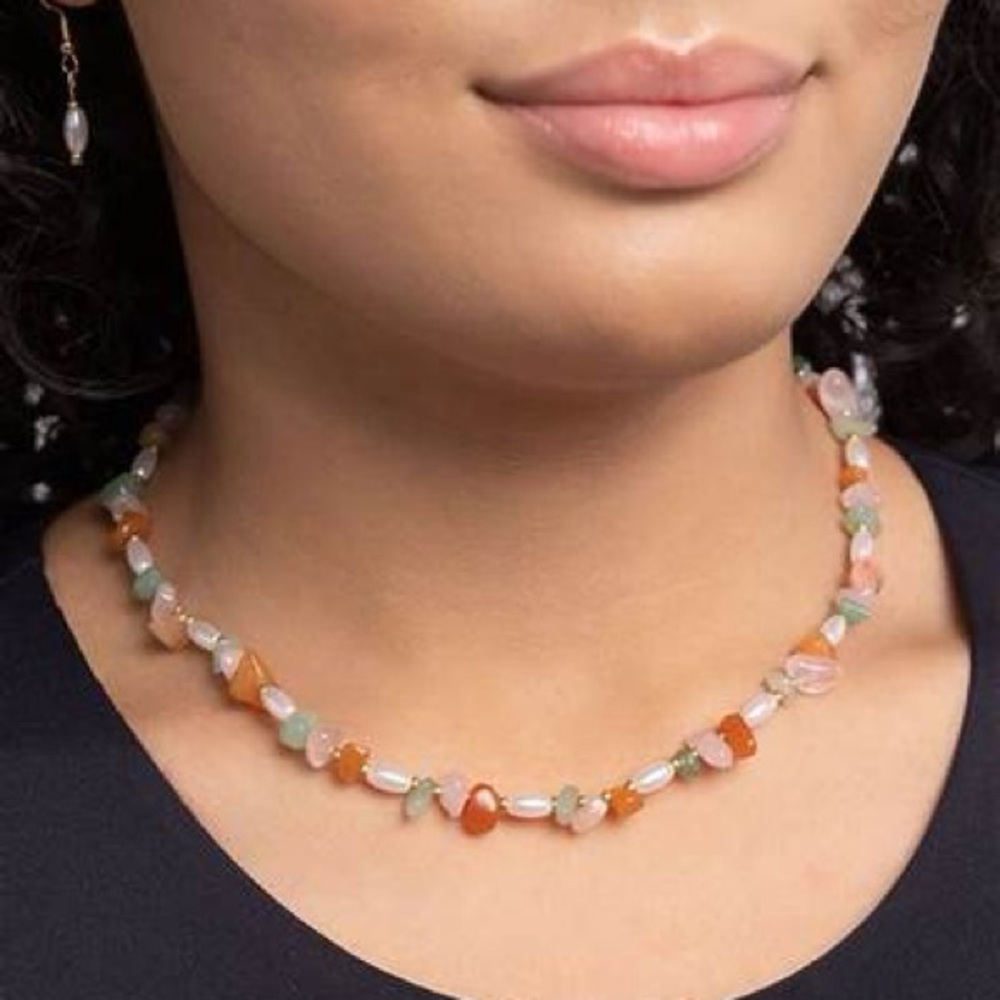Multicolor Stone Beaded Necklace
